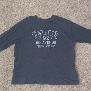 long sleeve grey sweatshirt a & fitch